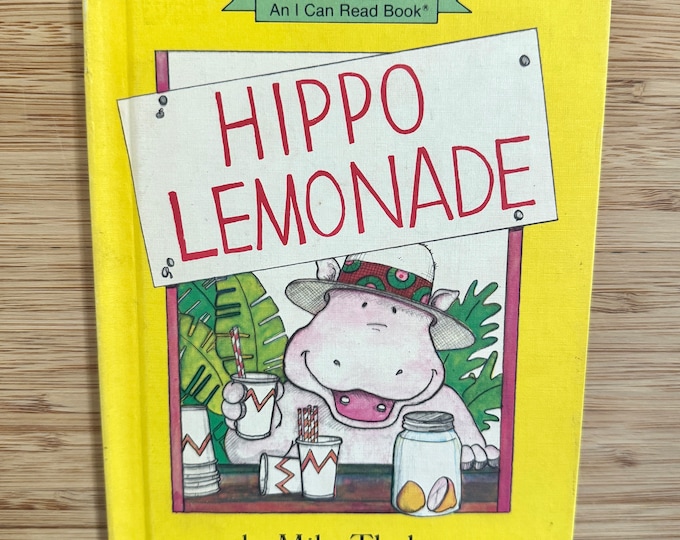 Hippo Lemonade by Mike Thaler/ Weekly Reader Hardcover Book/ Vintage 1986/ Children’s Book/ Nostalgic