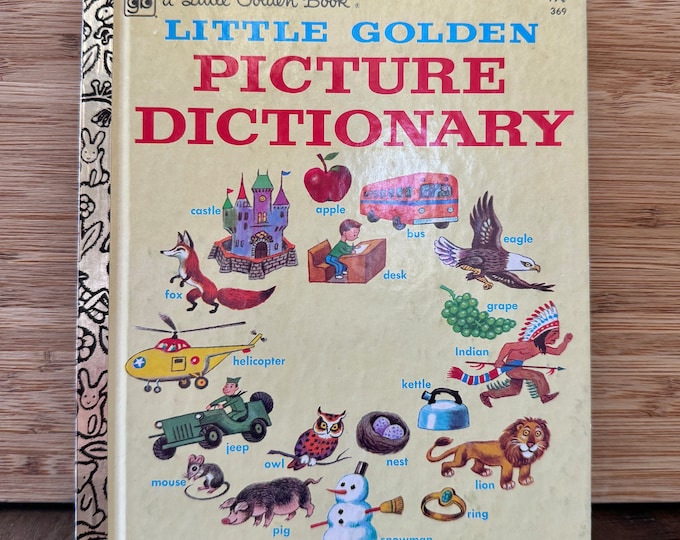 Little Golden Picture Dictionary, Little Golden Book, # 369, Vintage, Children's Book