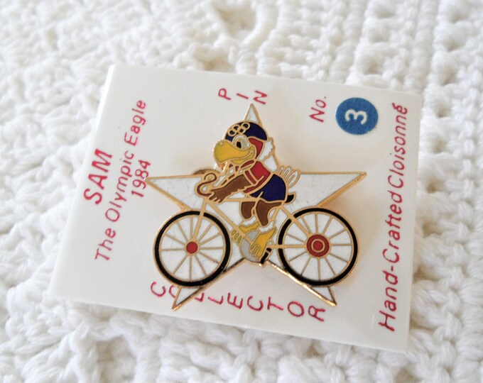 Vintage SAM The Olympic Eagle 1984 Cloisonne No. 3