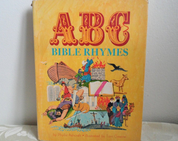 Vintage ABC Bible Rhymes Hardcover Book