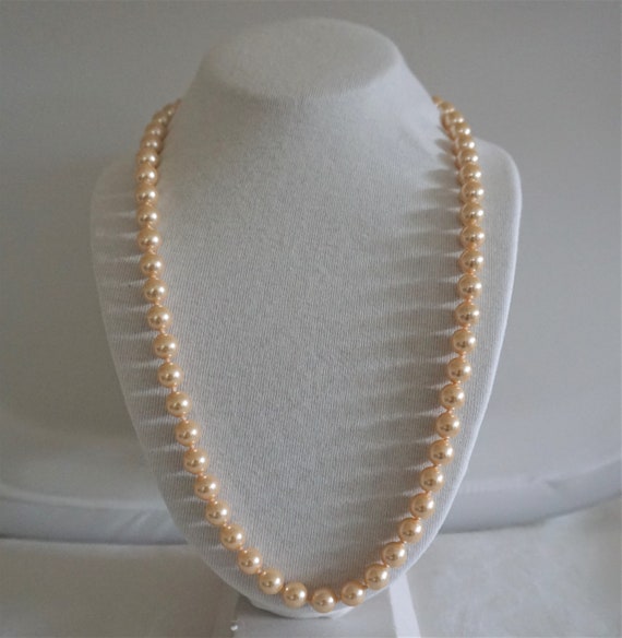 Signed Joan Rivers Faux Pearl Necklace - image 4