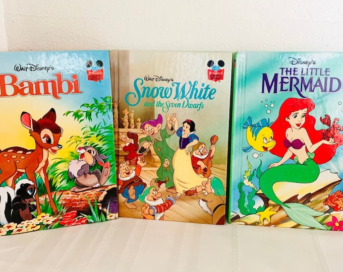 Walt Disney’s The Little Mermaid/ Snow White and Bambi Vintage Children’s Books