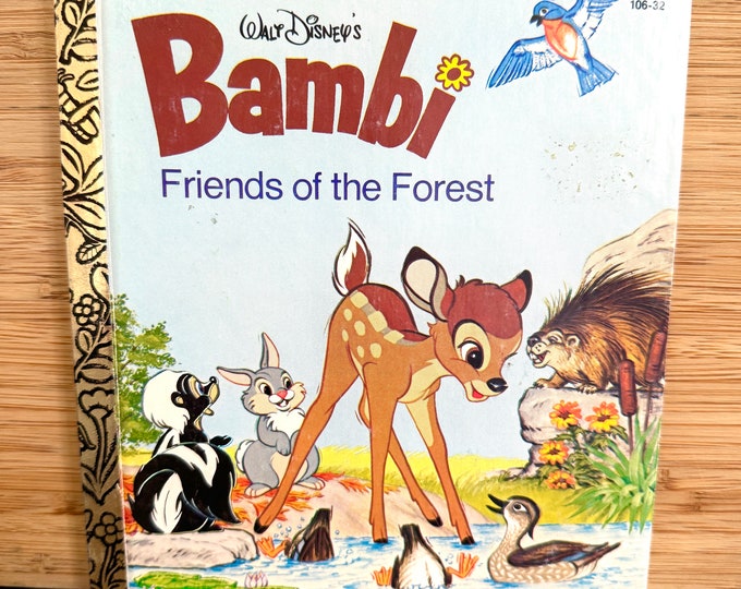 Walt Disney's Bambi Friends of the Forest ~ Vintage 1975 Little Golden Book