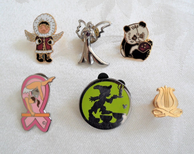 Vintage Lot Of 6 Small Pins