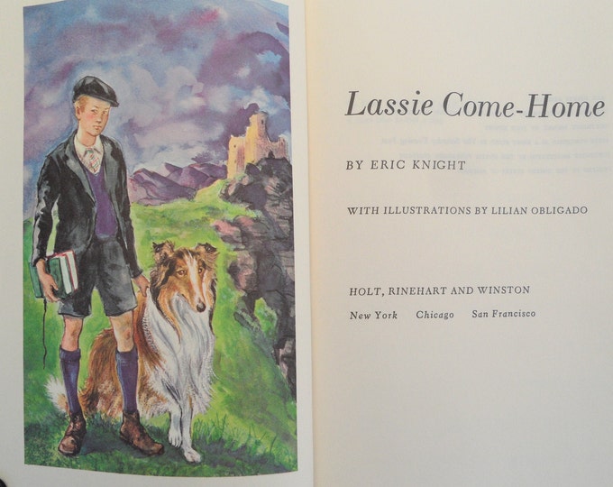 Lassie Come Home by Eric Knight Holt Rinehart and Winston  Exlibrary Book