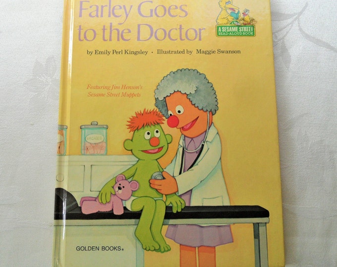 Farley Goes to the Doctos, Sesame Street learning Book, Muppets Book Club. Sesame Street friends book, 1980