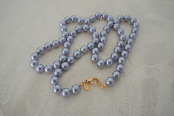 Joan Rivers Silver Gray Faux Pearl Hand Knotted N… - image 4