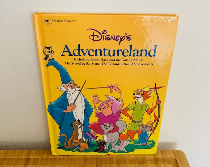 Disney’s Adventureland A Golden Treasury   Book Hardcover 1989
