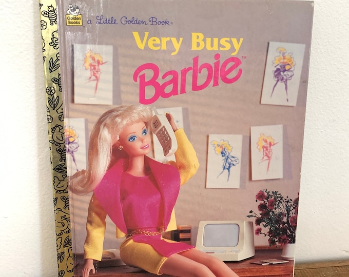 Very Busy Barbie A Little Golden Book 1990s