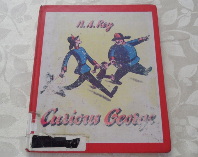 Curious George by H.A.Rey Hardcover Exlibrary Book