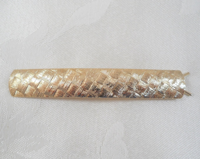 Gold Tone Vintage Hair Barrette