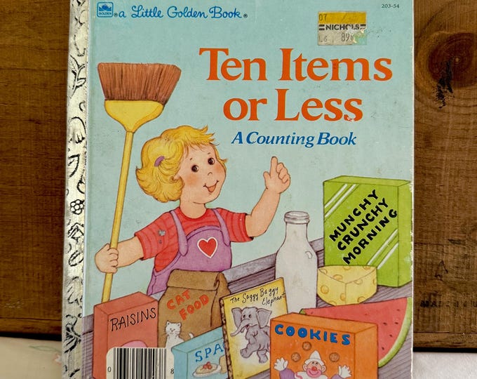 Ten Items or Less, A Counting Book, A Little Golden Book, Stephanie Calmenson, Vintage Book