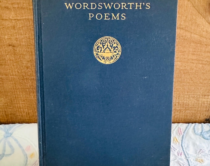 1923, Poems by William Wordsworth, Selected and Edited by George McLean Harper, Vintage English Poetry Book