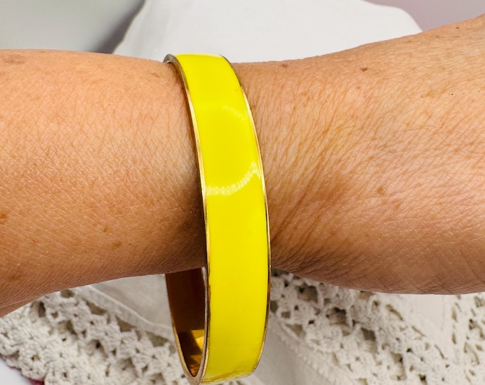 J Crew Enameled Yellow Bangle Bracelet