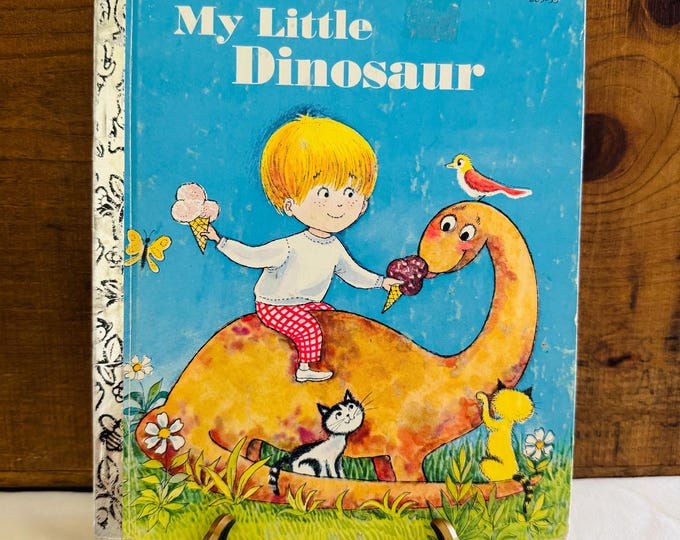 Vintage 1971 Little Golden Book: My Little Dinosaur