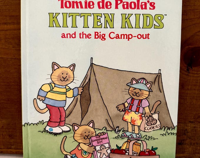 Tomie de Paola's Kitten Kids and the Big Camp-out // Vintage 1988 Children's Book Hardcover