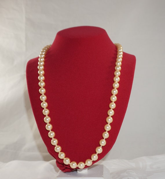 Signed Joan Rivers Faux Pearl Necklace - image 2