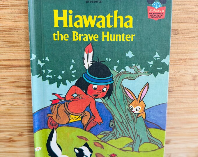 Hiawatha the Brave Hunter Walt Disney Productions Vintage Children’s Book