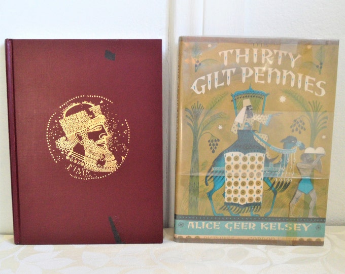 The Thirty Gilt Pennies Hardcover DJ – 1968 by Alice Geer Kelsey (Author), Gordon Laite (Illustrator) Exl-ibrary Book