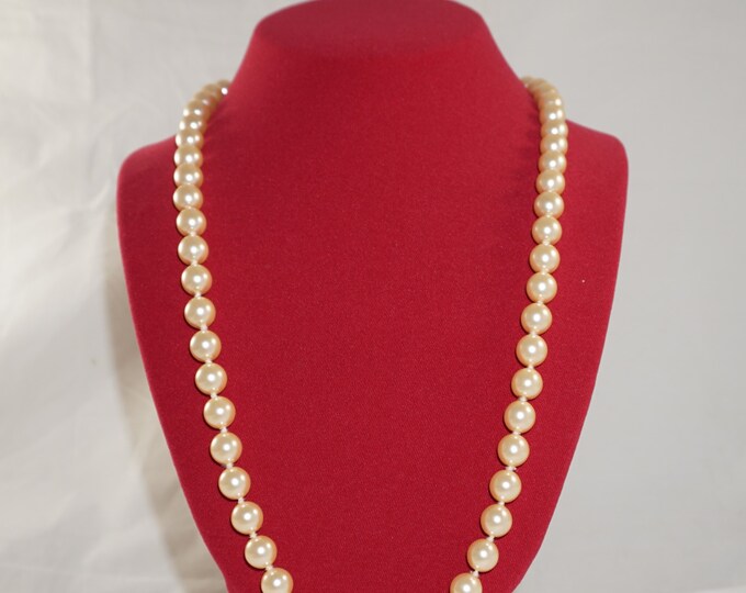 Signed Joan Rivers Faux Pearl Necklace