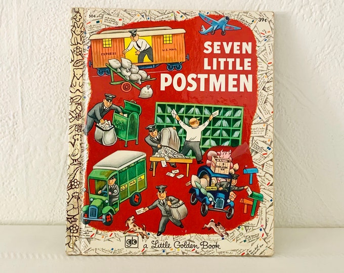 Vintage 1972 Little Golden Book Seven Little Postmen #504