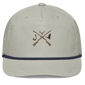 hunting hat, custom hat, custom designed hat, camo hat, fishing hat, custom rope hat