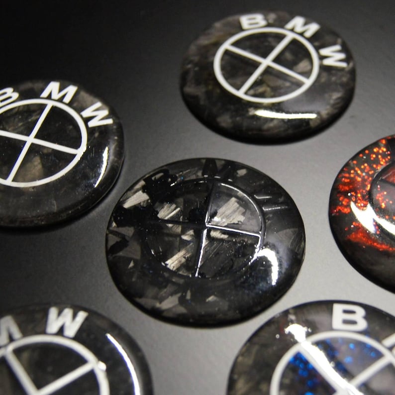 Carbon Emblem for BMW Steering Wheel 45mm. Badge Made From New Carbon ...