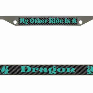 My Other Ride is A Dragon Ontworpen in Amerika Metalen auto nummerplaatframe houder voor autotags/auto-accessoires (koolstof)