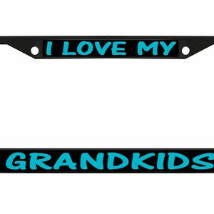 I Love My Grandkids Style Designed Metal Car License Plate Frame Auto Tag Holder/Car Accessories