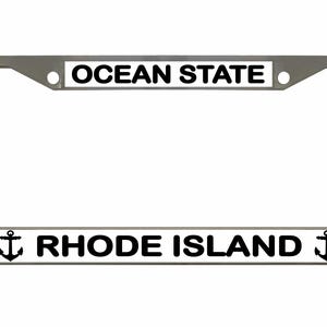 Ocean State Rhode Island Designed Car License Plate Frame Auto Tag Holder/Car  Accessories