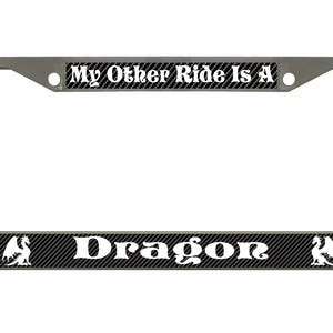 My Other Ride is A Dragon Ontworpen in Amerika Metalen auto nummerplaatframe houder voor autotags/auto-accessoires (koolstof)