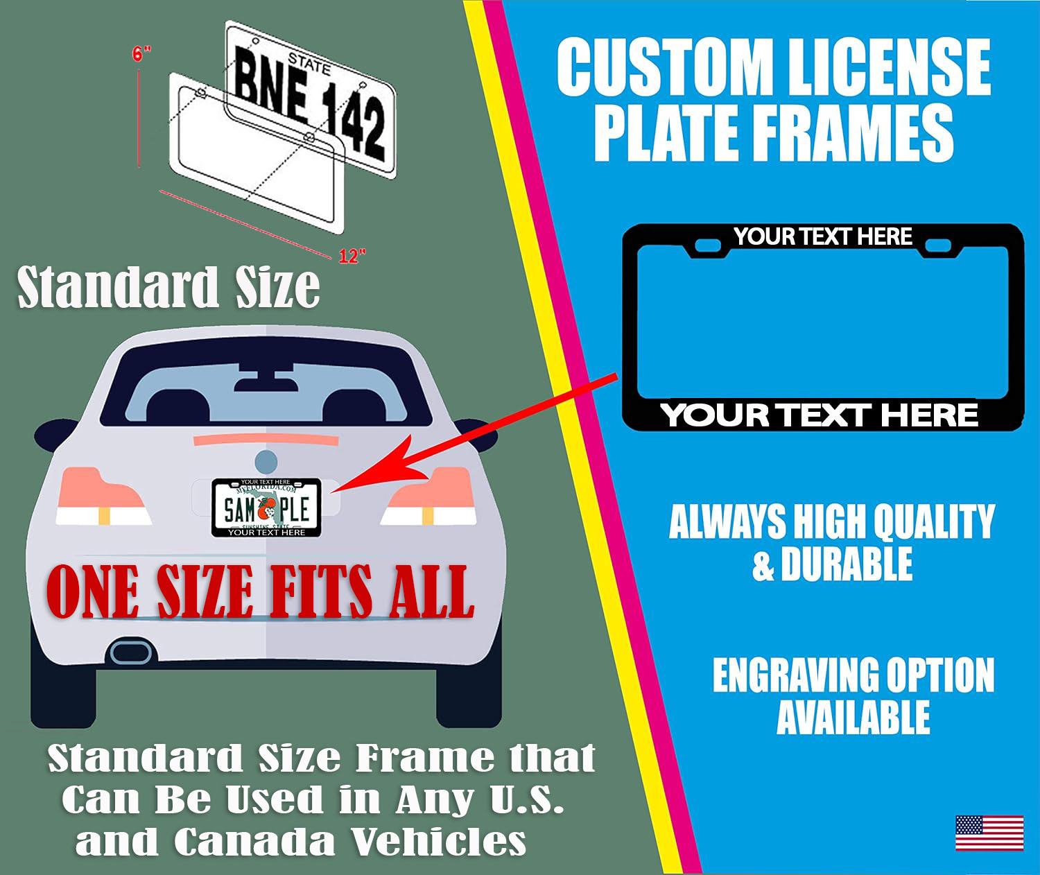 Don't Worry Be Hippie Peace Sign License Plate Frame - Foto 4