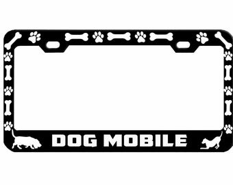 Dog Mobile Metal License Plate Frame/Car Accessories Car Tag Holder Cover