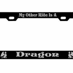 My Other Ride is A Dragon Ontworpen in Amerika Metalen auto nummerplaat frame auto tag houder/auto-accessoires