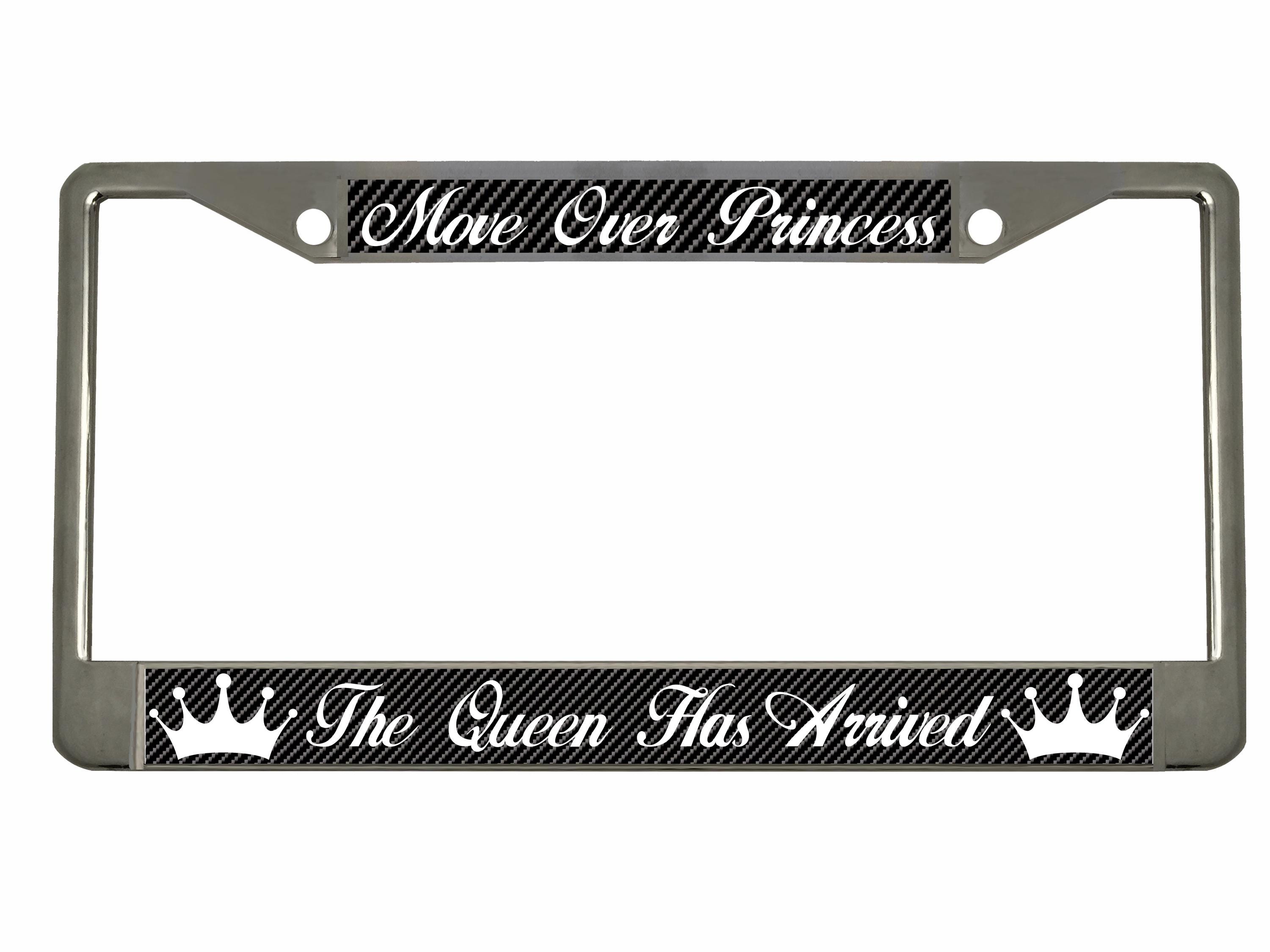 カールスジュニア　メタルプレート Move Over Princess Style Metal License Plate Frame Personalized