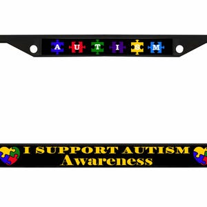 Autismus Bewusstsein Nummernschild Rahmen für Geburtstagsgeschenk, Autismus spricht Anti-Diebstahl, Autismus Krieger Auto Auto Tag Halter
