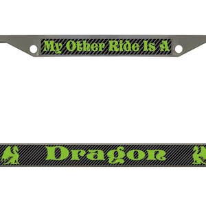 My Other Ride is A Dragon Ontworpen in Amerika Metalen auto nummerplaatframe houder voor autotags/auto-accessoires (koolstof)
