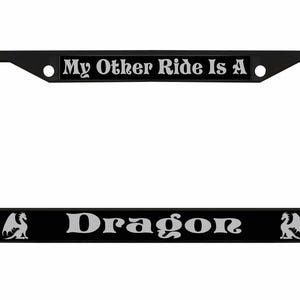 My Other Ride is A Dragon Ontworpen in Amerika Metalen auto nummerplaat frame auto tag houder/auto-accessoires
