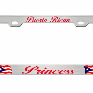 &quot;Puerto-Ricain-Princess-&quot;&quot;Puerto Rico&quot;&quot;-schwarzer Nummernschildrahmen für Autozubehör&quot;