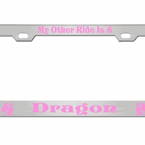 My Other Ride is A Dragon Ontworpen in Amerika Metalen auto nummerplaat frame auto tag houder/auto-accessoires