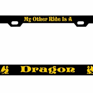 My Other Ride is A Dragon Ontworpen in Amerika Metalen auto nummerplaat frame auto tag houder/auto-accessoires