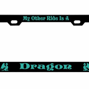 My Other Ride is A Dragon Ontworpen in Amerika Metalen auto nummerplaat frame auto tag houder/auto-accessoires