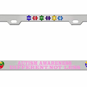 Autismus-Bewusstsein anders, nicht weniger Kennzeichenrahmen für Geburtstagsgeschenk, Autismus-Auto-Auto-Tag-Halter