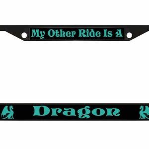 My Other Ride is A Dragon Ontworpen in Amerika Metalen auto nummerplaat frame auto tag houder/auto-accessoires