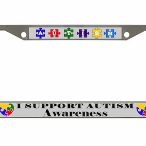 Autismus Bewusstsein Nummernschild Rahmen für Geburtstagsgeschenk, Autismus spricht Anti-Diebstahl, Autismus Krieger Auto Auto Tag Halter