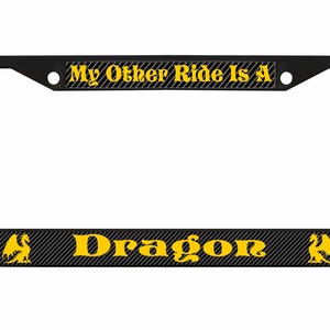 My Other Ride is A Dragon Ontworpen in Amerika Metalen auto nummerplaatframe houder voor autotags/auto-accessoires (koolstof)