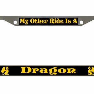 My Other Ride is A Dragon Ontworpen in Amerika Metalen auto nummerplaat frame auto tag houder/auto-accessoires