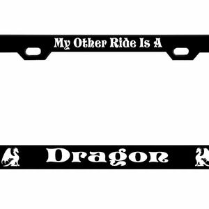 My Other Ride is A Dragon Ontworpen in Amerika Metalen auto nummerplaat frame auto tag houder/auto-accessoires