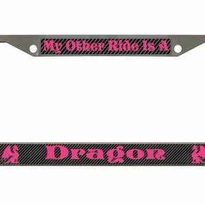 My Other Ride is A Dragon Ontworpen in Amerika Metalen auto nummerplaatframe houder voor autotags/auto-accessoires (koolstof)