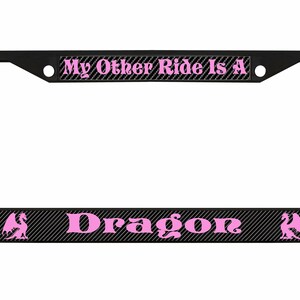 My Other Ride is A Dragon Ontworpen in Amerika Metalen auto nummerplaatframe houder voor autotags/auto-accessoires (koolstof)